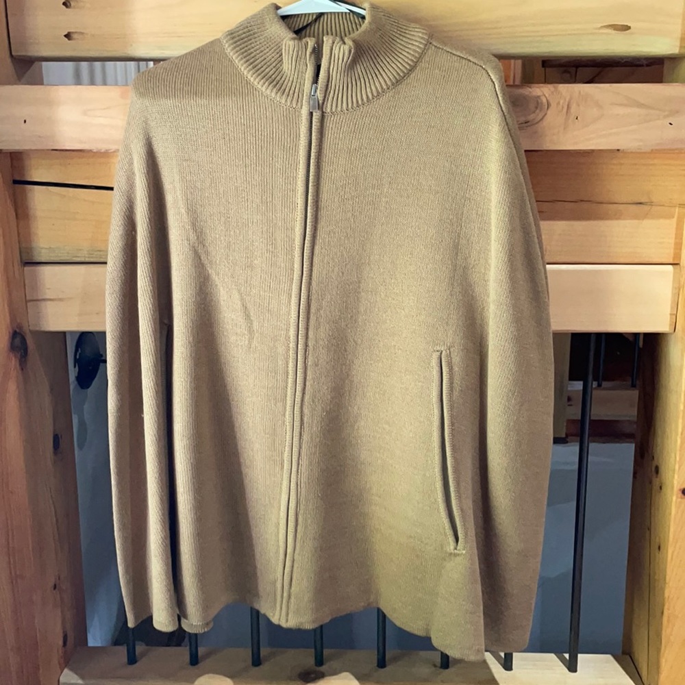 NWT Knit camel poncho